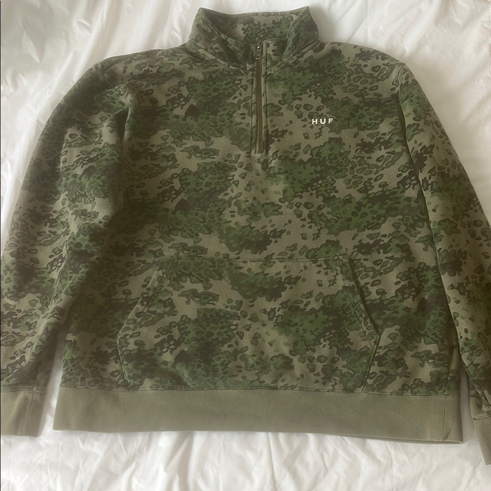 HUF Green Camo Pullover